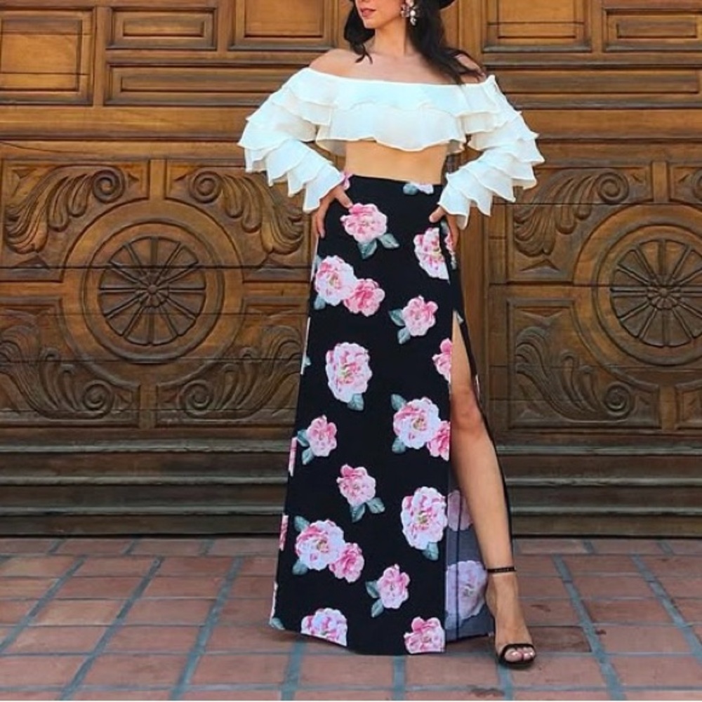 Forever 21 Floral Maxi Skirt